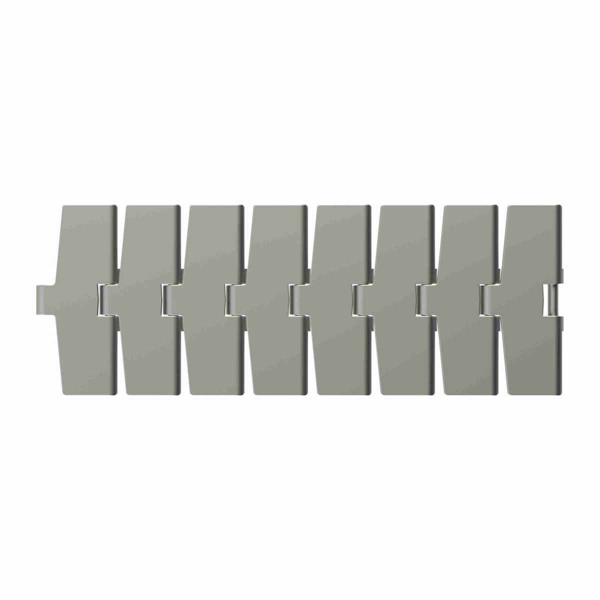 Rexnord 881TAB Side-flexing Solid Top, Material: Carbon Steel, Width: 4.5in, Pitch: 1.5in - 765.91.42