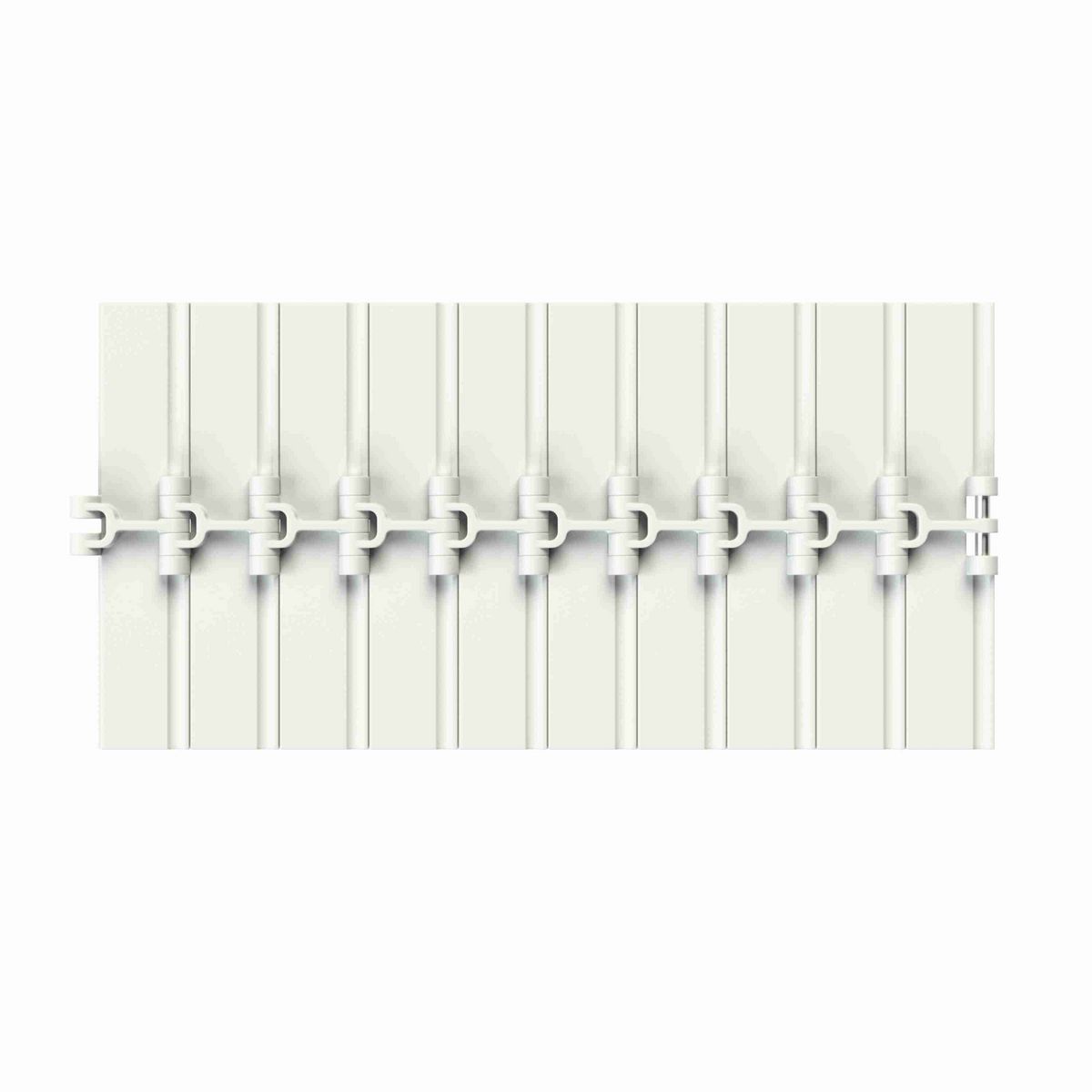 Rexnord 820 Straight Running Solid Top, Material: White High Performance, Width: 7.5in, Pitch: 1.5in - 81403665