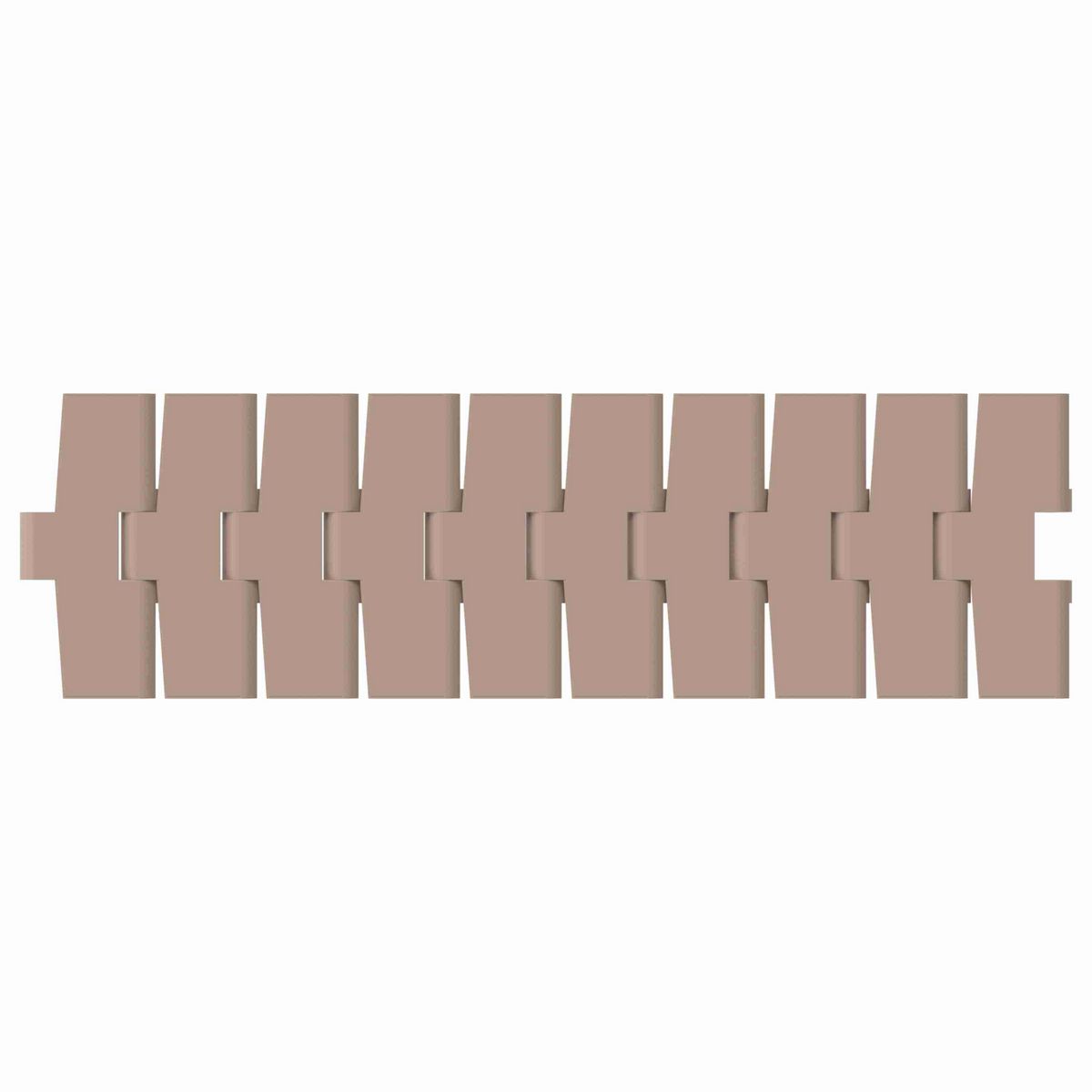 Rexnord 879TAB Side-flexing Solid Top, Material: Tan Low Friction, Width: 4.5in, Pitch: 1.5in - LF879TK4-1/2