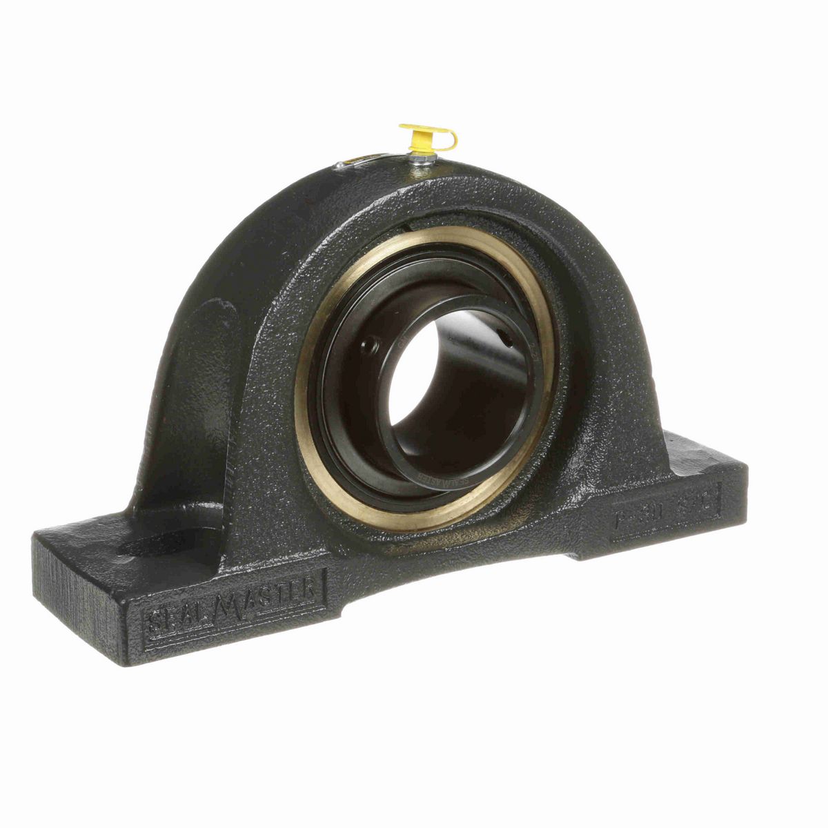 Sealmaster Mounted Cast Iron Two Bolt Pillow Block Ball Bearing - 52100 Bearing Steel, Black Oxided - Setscrew Lock - Air Handling Housing Fit, Noise Tested - EMP-39 CXU
