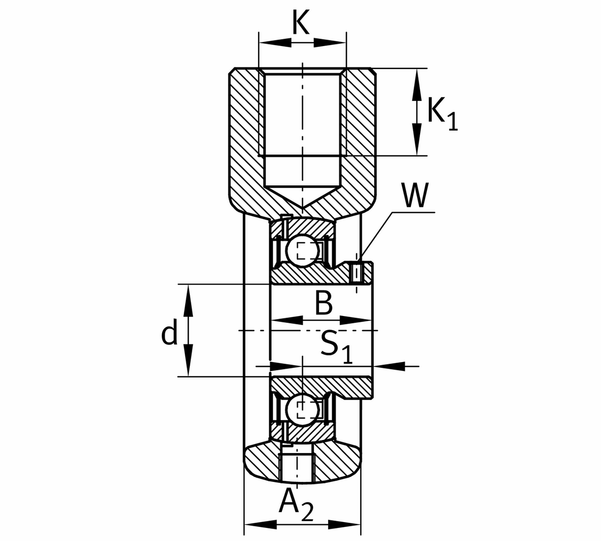Корпусной узел с закрепляемым подшипником PHEY30-XL