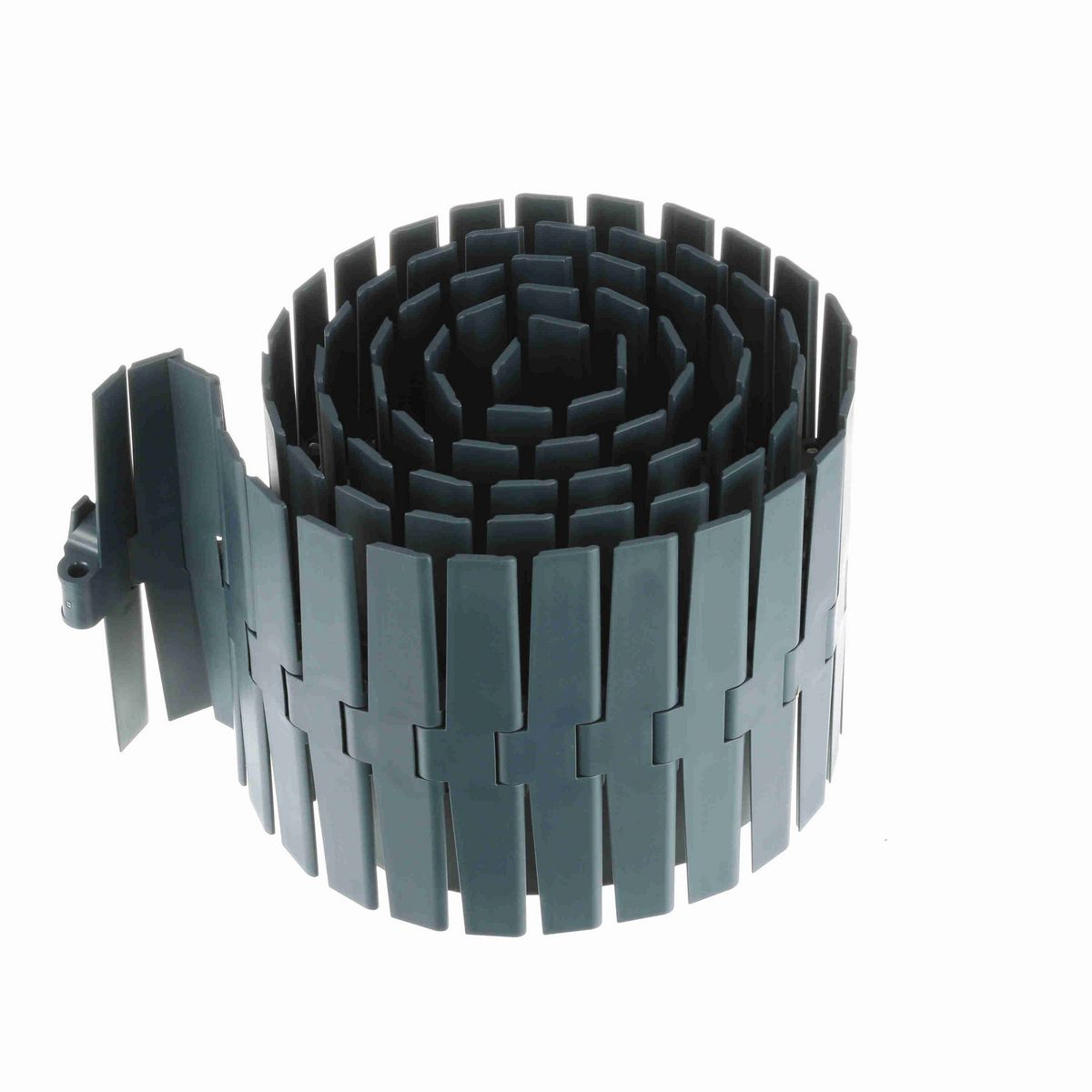 System Plast 882TAB Side-flexing Solid Top, Material: NG evo (Gray Blue), Width: 10in, Pitch: 1.5in - NGE882TAB-K1000