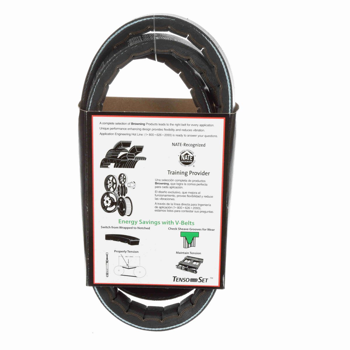 Browning EPDM Notched Belt 98% Efficient - 5VX730