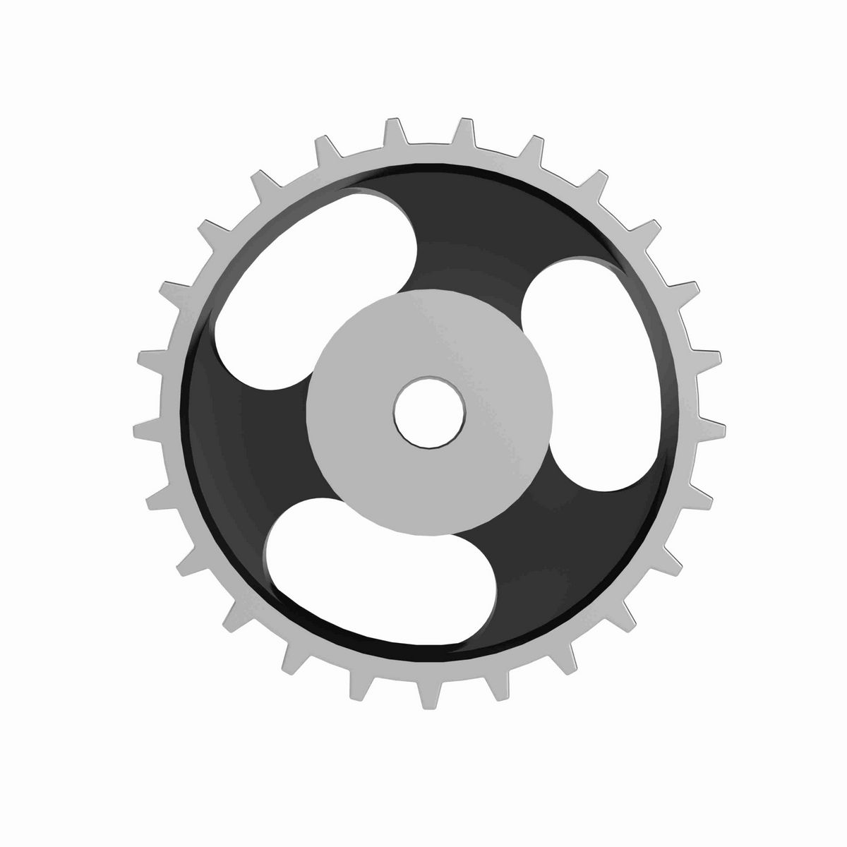 Rexnord 881 Series Solid One Piece Cast Iron Sprocket with 25 Teeth and a 3/4in Round Rough Stock Bore (RSB) - 401-288-2