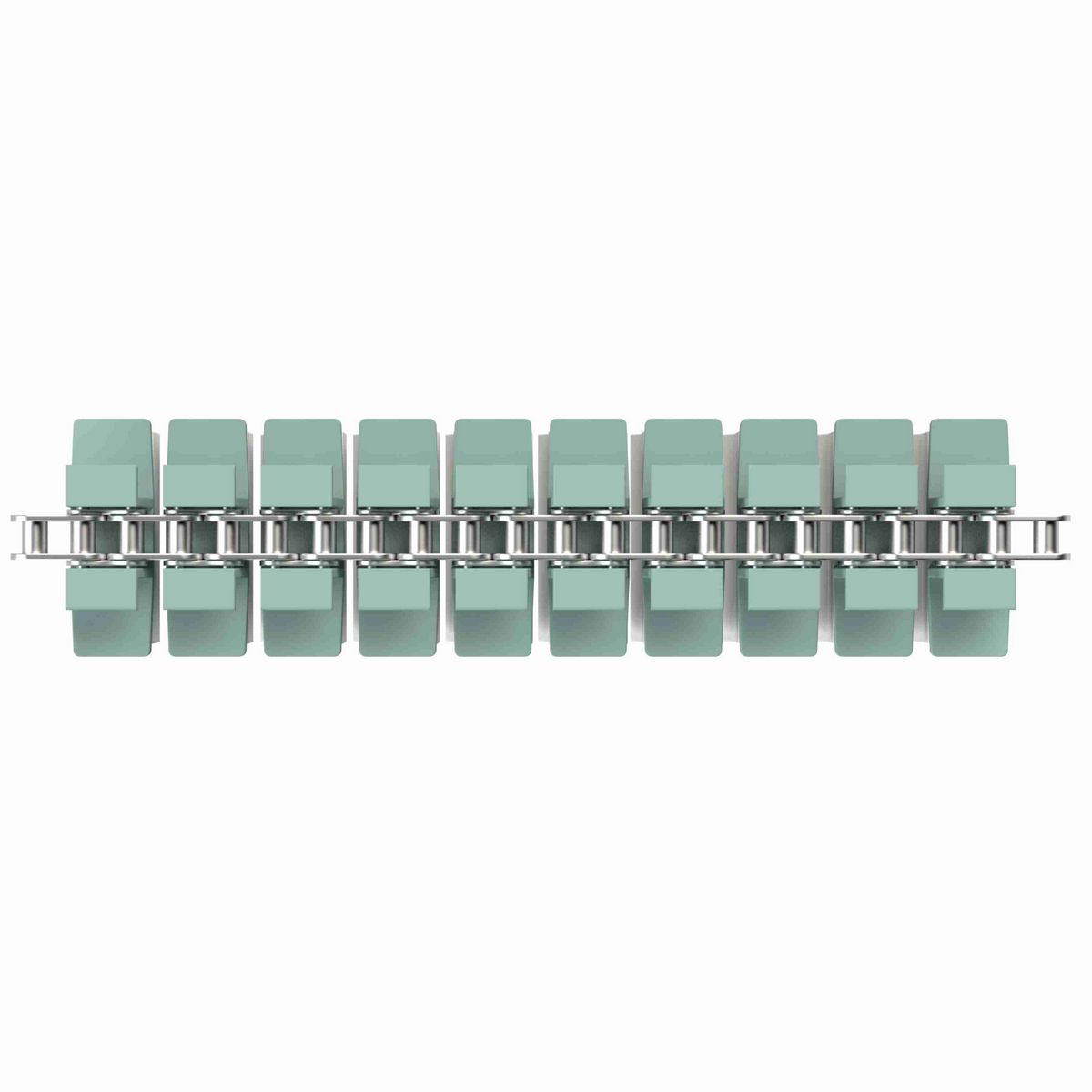 Rexnord 1873TAB SideGrip™ Side-flexing, Material: Heat Stabilized (Green), Width: 3.75in, Pitch: 1.5in - 81421022