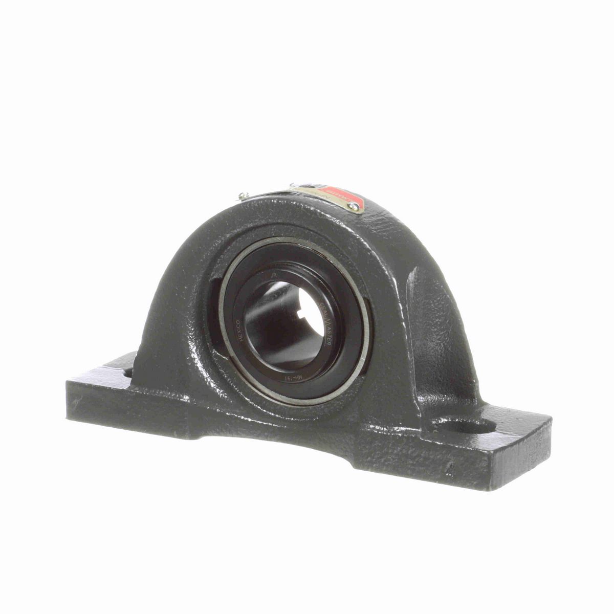 Sealmaster Mounted Cast Iron Two Bolt Pillow Block Ball Bearing - 52100 Bearing Steel, Black Oxided - Concentric Lock - NPMH-19T