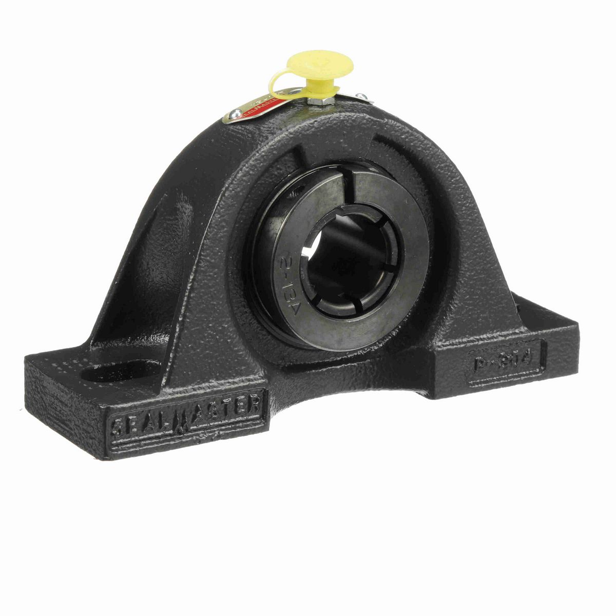 Sealmaster Mounted Cast Iron Two Bolt Pillow Block Ball Bearing - 52100 Bearing Steel, Black Oxided - Concentric Lock - Extra Low Drag - MP-16T XLO