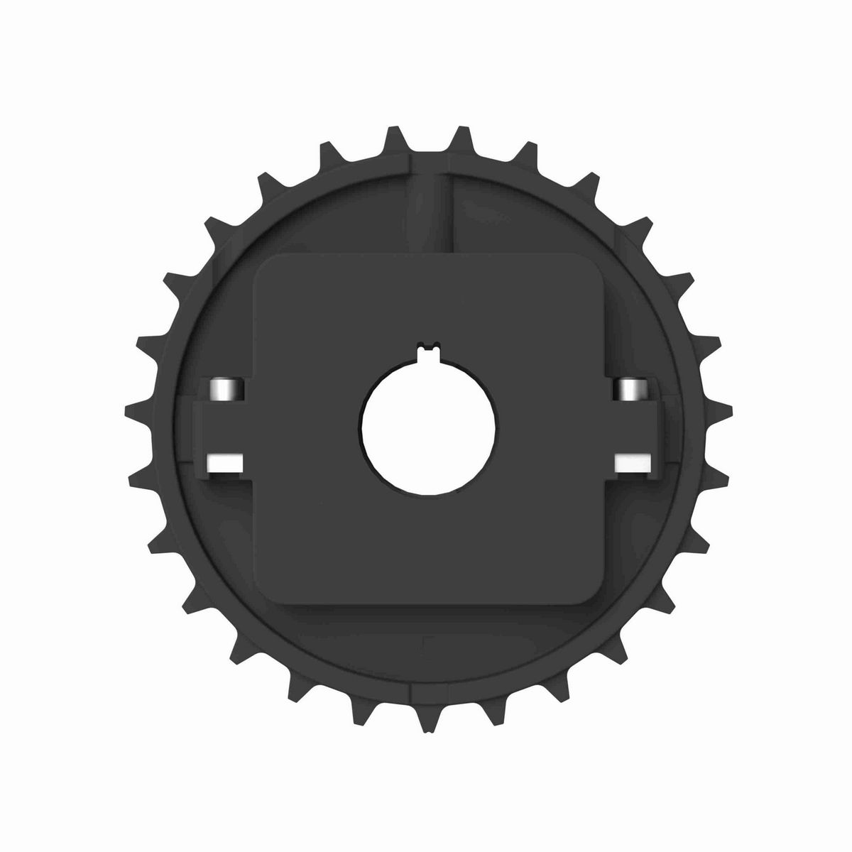 Rexnord 8500 Series Split Molded Nylon Sprocket with 27 Teeth and 40mm Round Shaft-Ready Bore with Keyway - 614-198-40