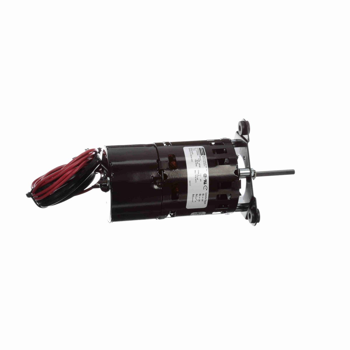 FASCO Draft Inducer Motor, 1/50 HP, 1 Ph, 60 Hz, 115 V, 1500 RPM, 1 Speed, 3.3" Diameter, OAO - D418