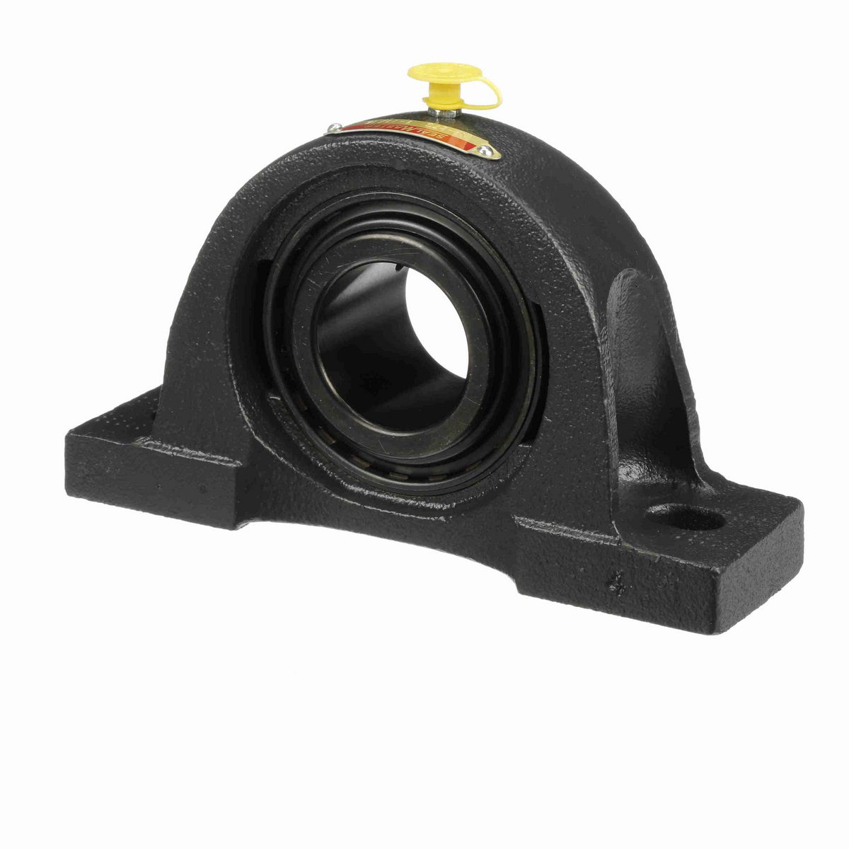 Sealmaster Mounted Cast Iron Two Bolt Pillow Block Ball Bearing - 52100 Bearing Steel, Black Oxided - Setscrew Lock - NP-27C