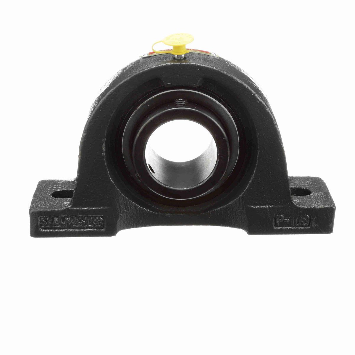 Sealmaster Mounted Cast Iron Two Bolt Pillow Block Ball Bearing - 52100 Bearing Steel, Black Oxided - Setscrew Lock - NP-27
