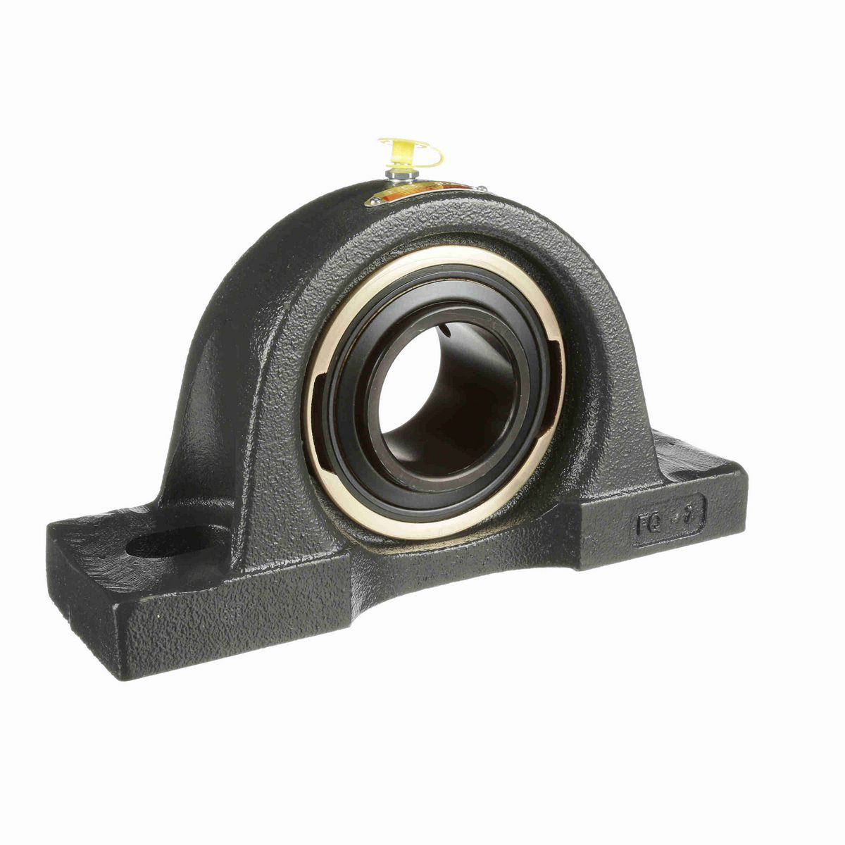Sealmaster Mounted Cast Iron Two Bolt Pillow Block Ball Bearing - 52100 Bearing Steel, Black Oxided - Setscrew Lock - EMP-35