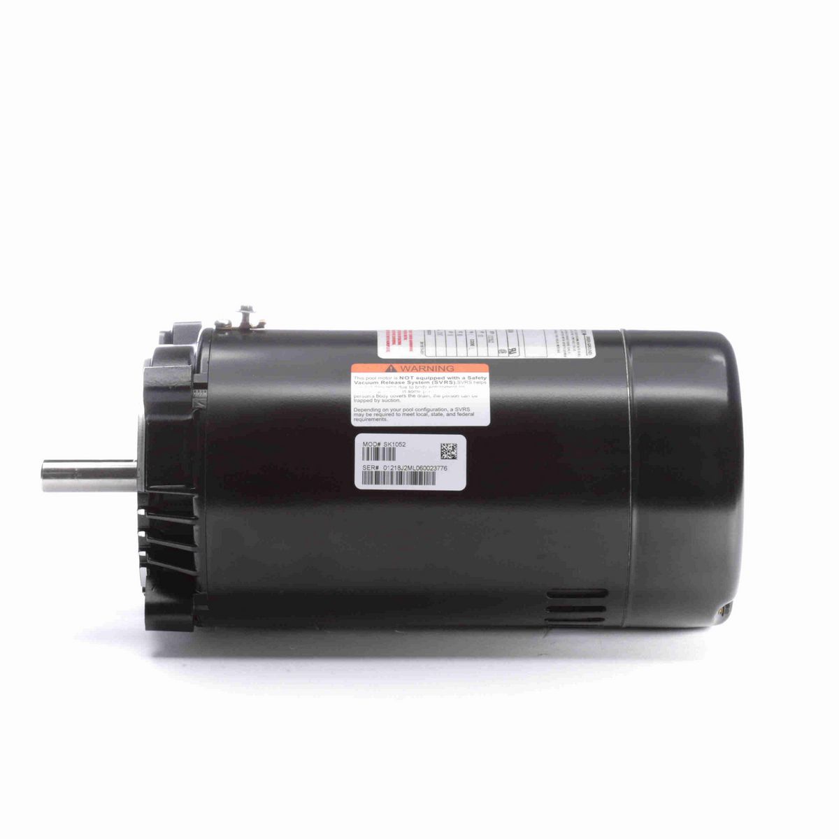 Century Pool Pump Motor, 1/2 HP, 1 Ph, 60 Hz, 230/115 V, 3600 RPM, 56C Frame, ODP - SK1052