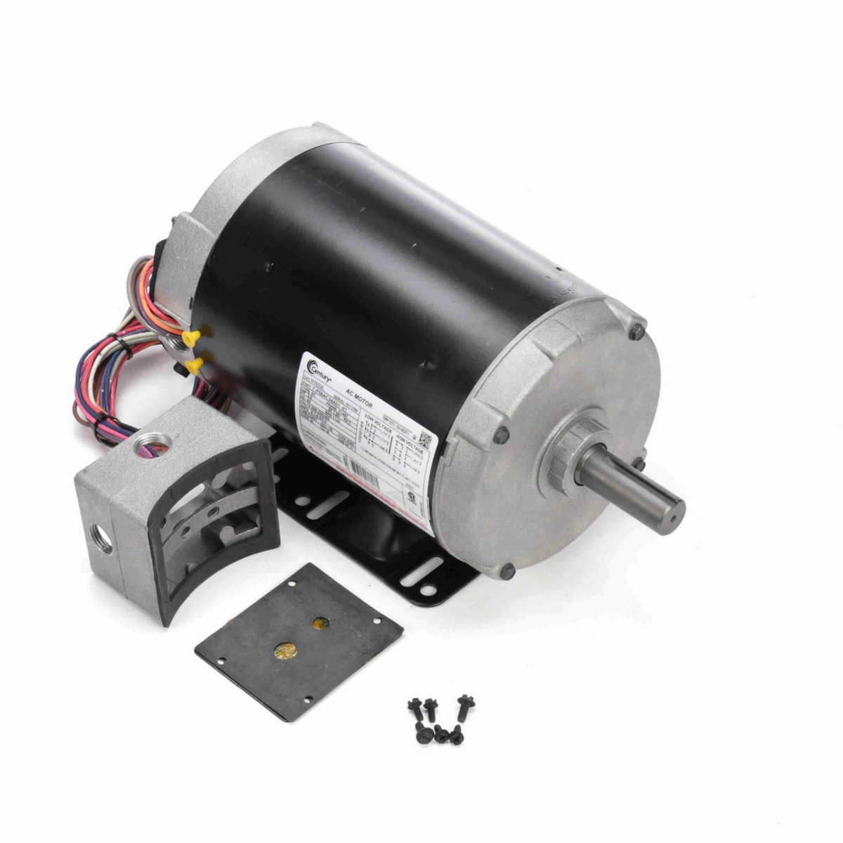 Century General Purpose Motor, 2.0 HP, 3 Ph, 60 Hz, 208-230/460 V, 1800 RPM, X145T Frame, TEAO - H1032L