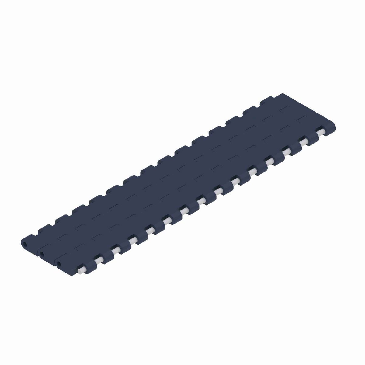 System Plast 2252FT Straight Running Solid Top, Material: NG evo (Gray Blue), Width: 48in, Pitch: 1in - NGE2252FT-K4800