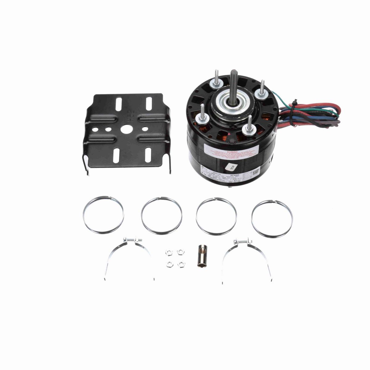 Century Refrigeration Motor, 1/10 HP, 1 Ph, 60/50 Hz, 115/208-230 V, 1550/1300 RPM, 1 Speed, 42 Frame, OPEN - RF4400