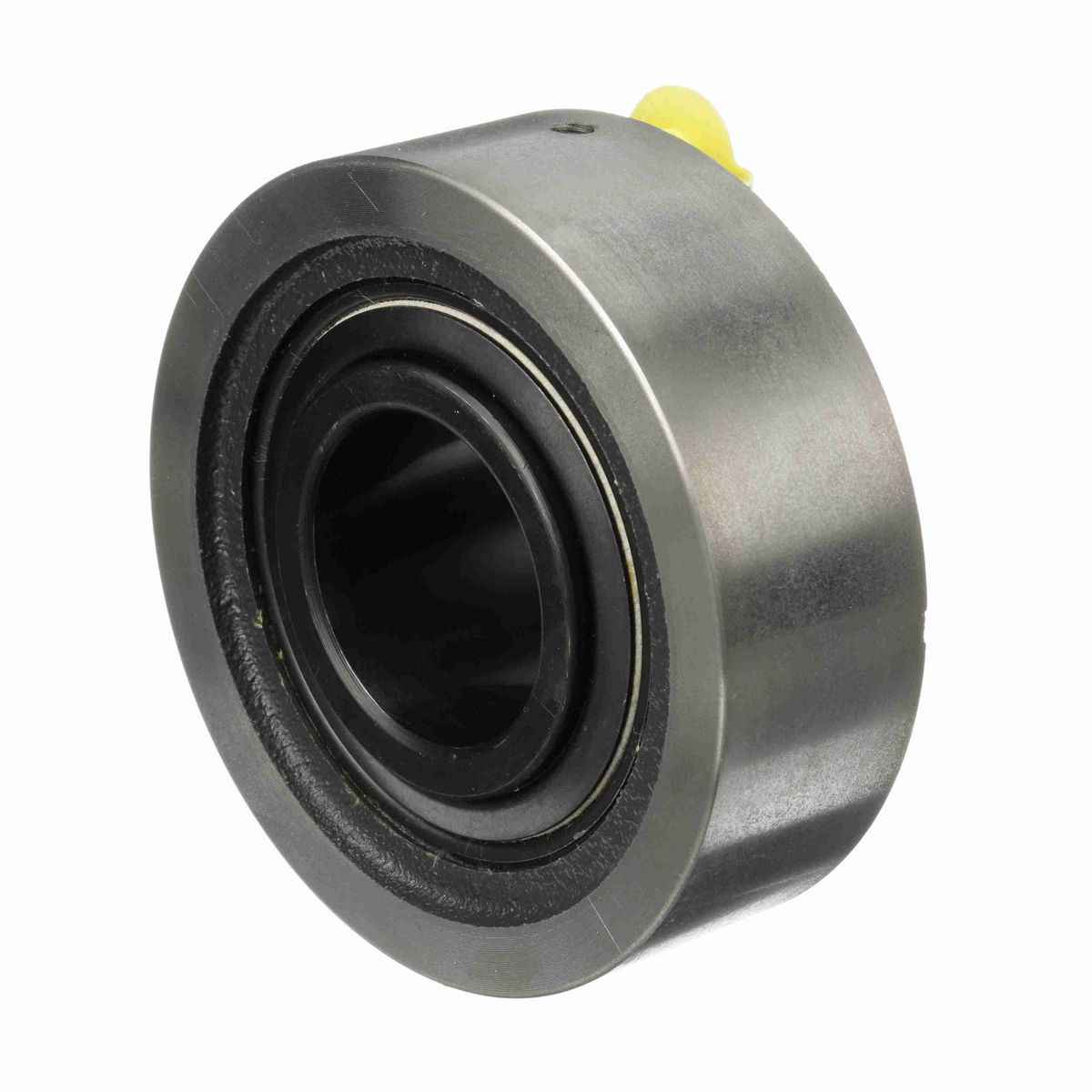 Sealmaster Mounted Cast Iron Cylindrical Cartridge Ball Bearing - 52100 Bearing Steel, Black Oxided - Setscrew Lock - SC-28
