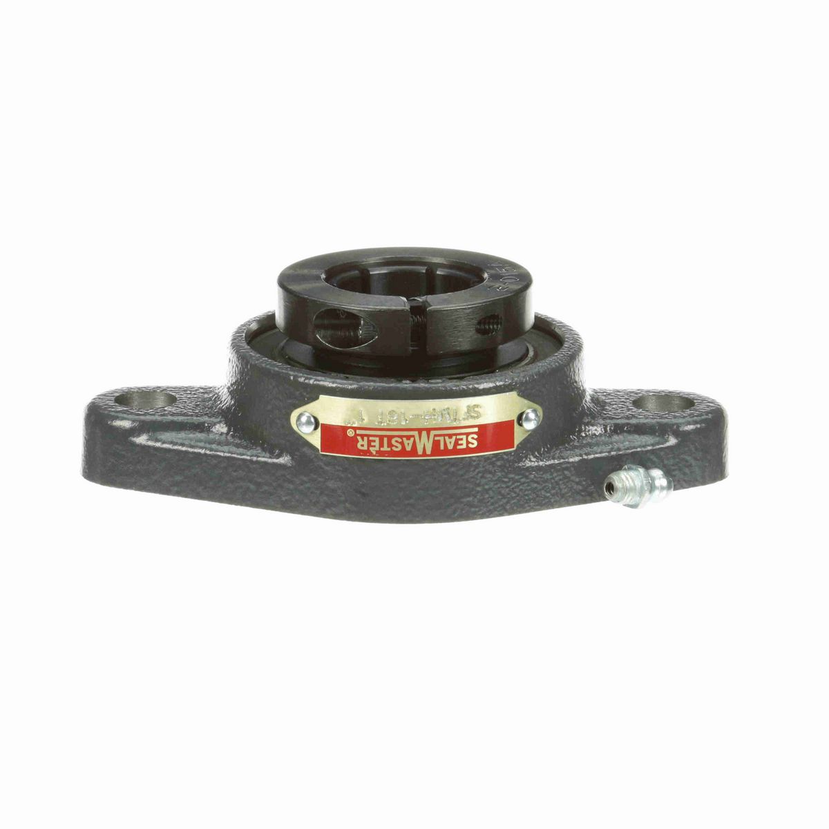 Sealmaster Mounted Cast Iron Two Bolt Flange Ball Bearing - 52100 Bearing Steel, Black Oxided - Setscrew Lock - SFTMH-16T