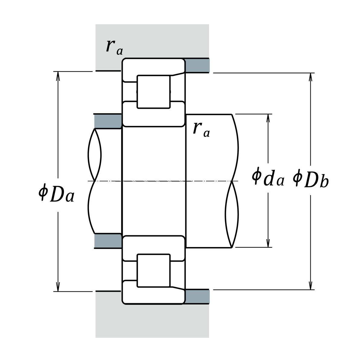 Однорядный цилиндрический роликоподшипник NSK NF215W