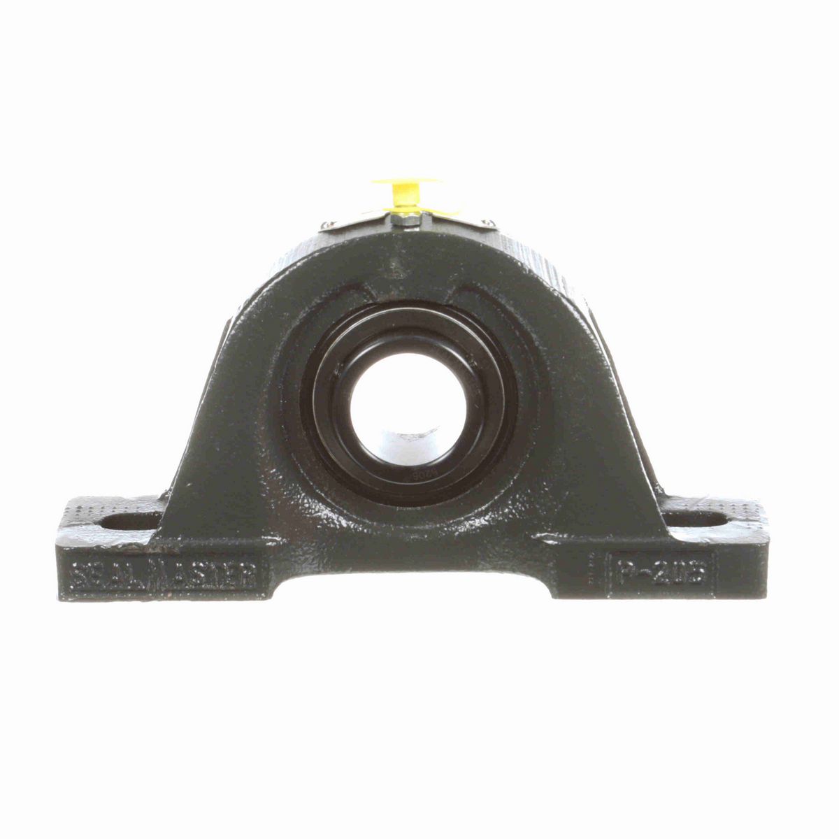 Sealmaster Mounted Cast Iron Two Bolt Pillow Block Ball Bearing - 52100 Bearing Steel, Black Oxided - Setscrew Lock - SP-206