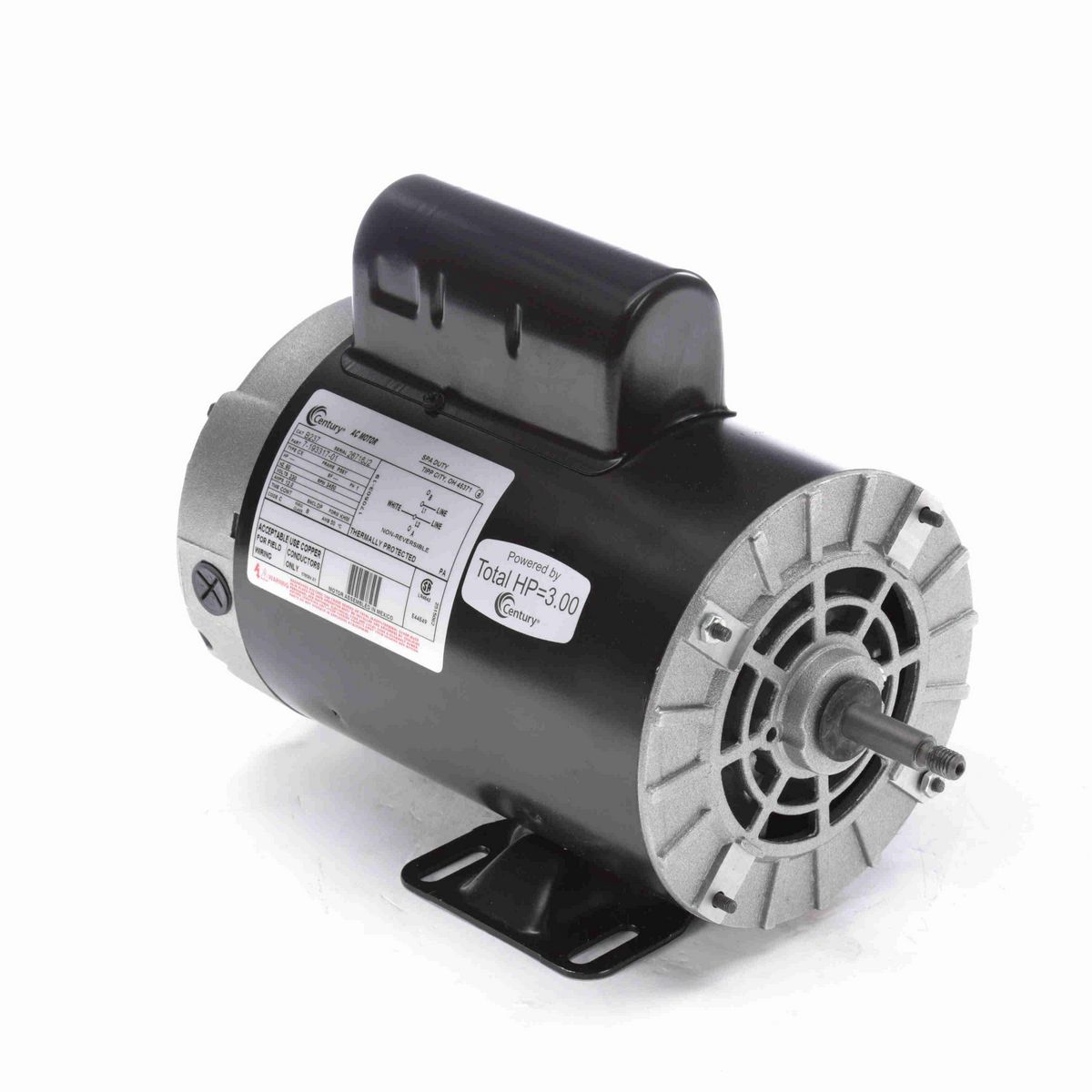 Century Pool Pump Motor, 4.0 SPL HP, 1 Ph, 60 Hz, 230 V, 3600 RPM, P56Y Frame, DP - B237