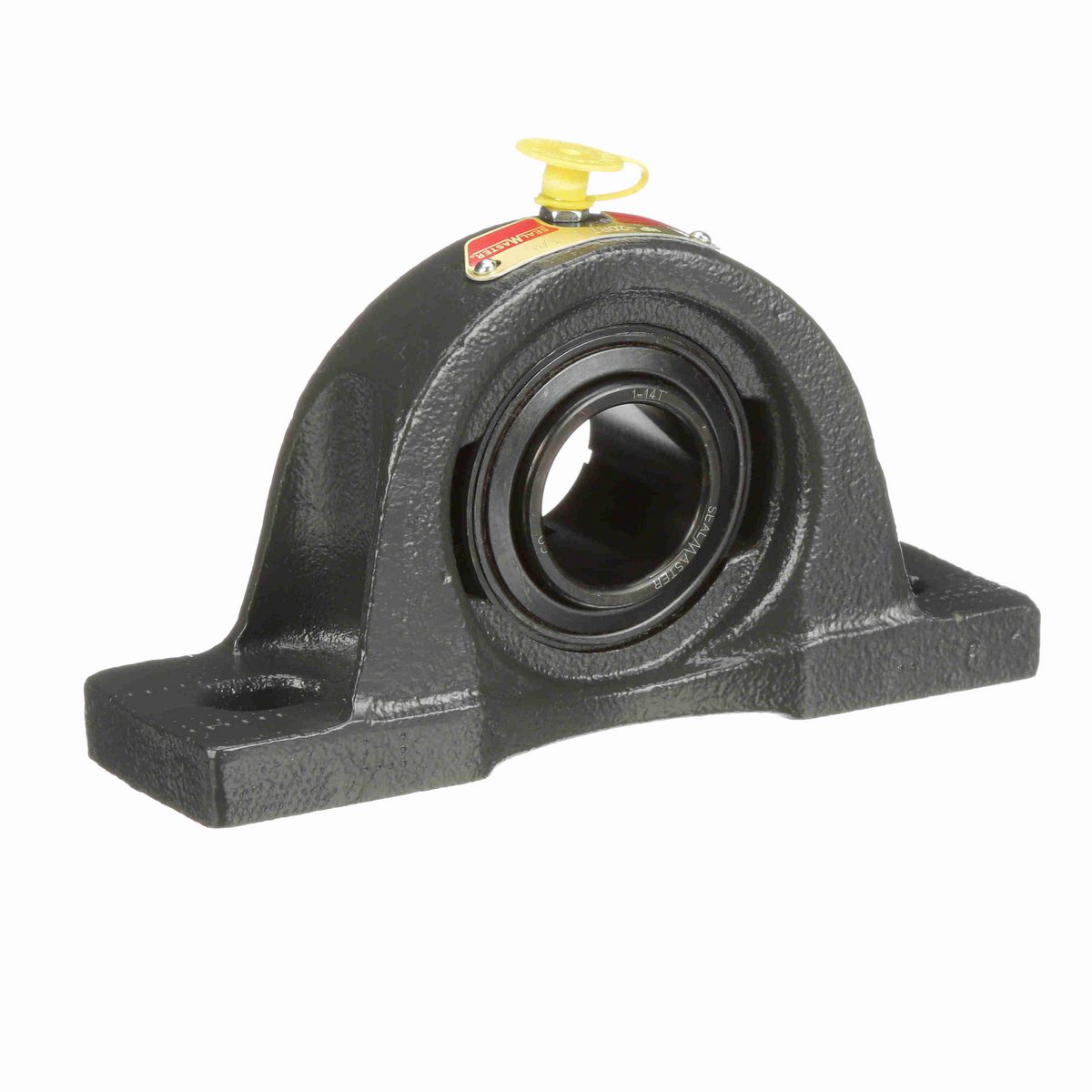 Sealmaster Mounted Cast Iron Two Bolt Pillow Block Ball Bearing - 52100 Bearing Steel, Black Oxided - Concentric Lock - NP-20RT