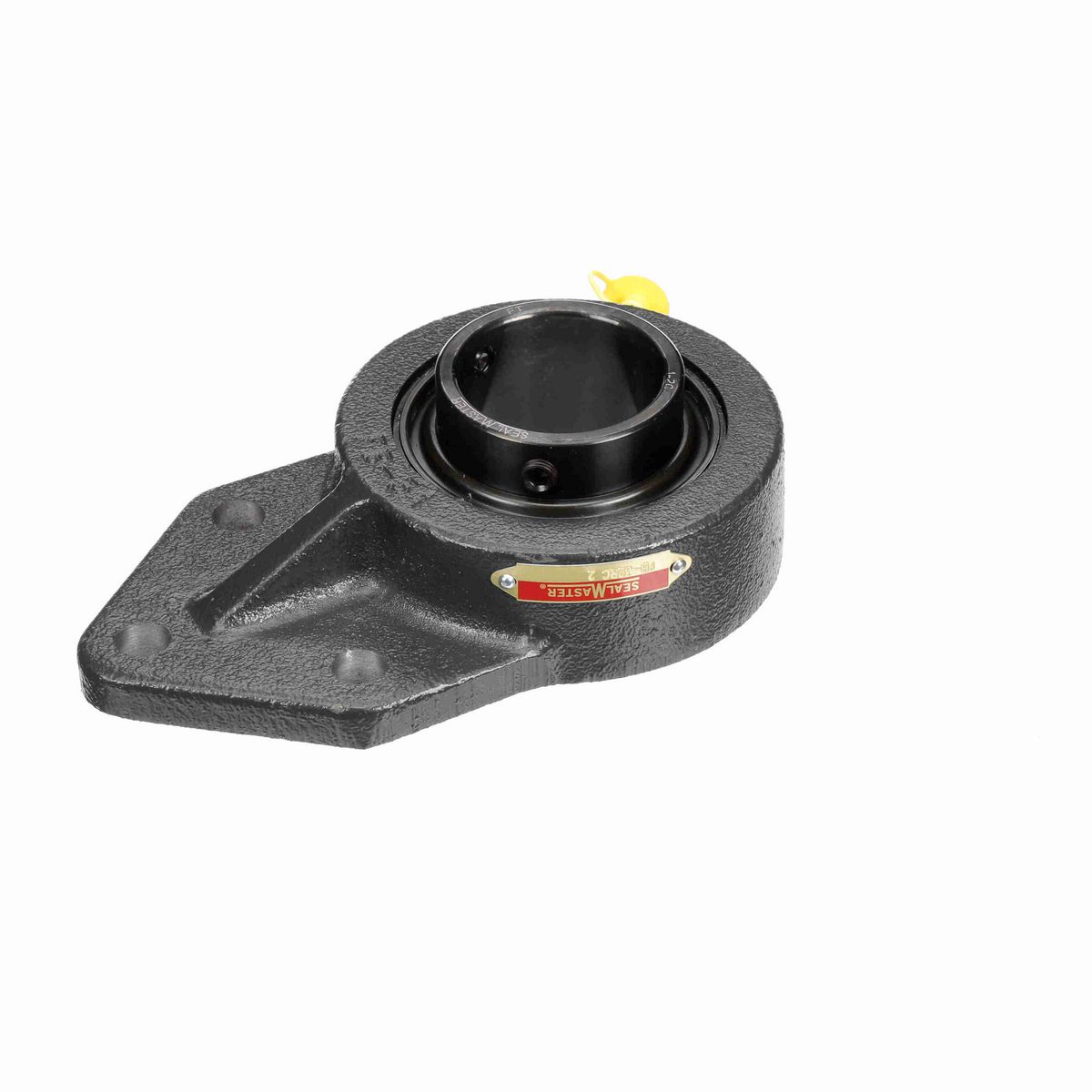 Sealmaster Mounted Cast Iron Three Bolt Flange Bracket Ball Bearing - 52100 Bearing Steel, Black Oxided - Setscrew Lock - FB-32RC