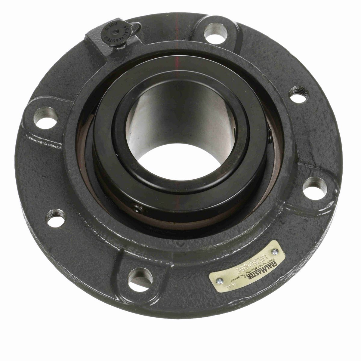 Sealmaster Mounted Cast Iron Piloted Flange Spherical Roller - 52100 Bearing Steel, Black Oxided - Collar Mount Lock - USFC5000-208-C