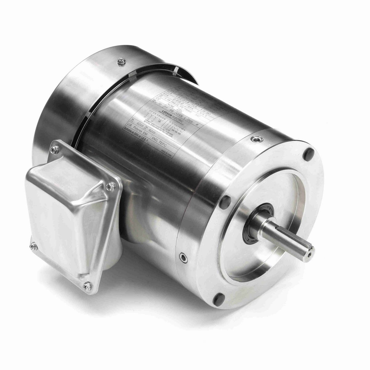 LEESON SST Duck™ General Purpose Motor, 0.50 & 0.33 HP, 3 Ph, 60 & 50 Hz, 230/460 & 190/380 V, 1800 & 1500 RPM, 56C Frame, TEFC - 191507.00