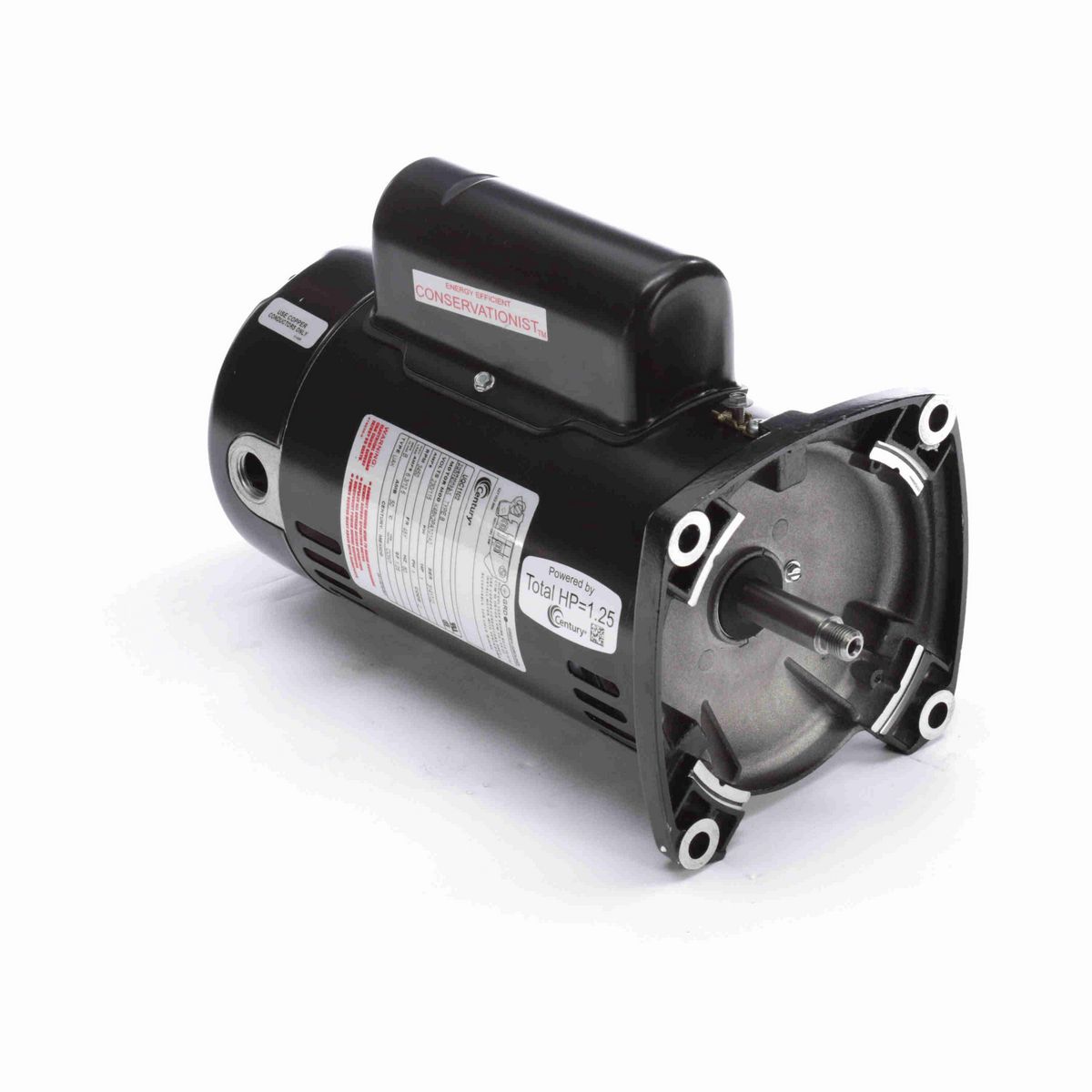 Century Pool Pump Motor, 1 HP, 1 Ph, 60 Hz, 230/115 V, 3600 RPM, 48Y Frame, ODP - UQC1102