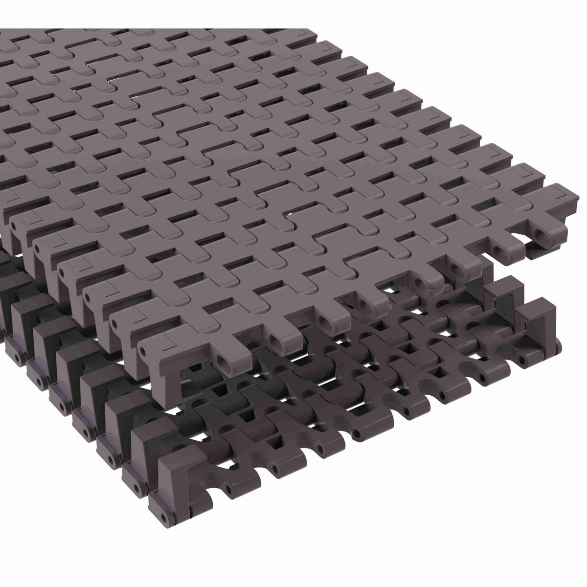 Rexnord 7956TAB Side-flexing Flush Grid, Material: Brown High Performance, Width: 12in, Pitch: 1.25in - 81450611