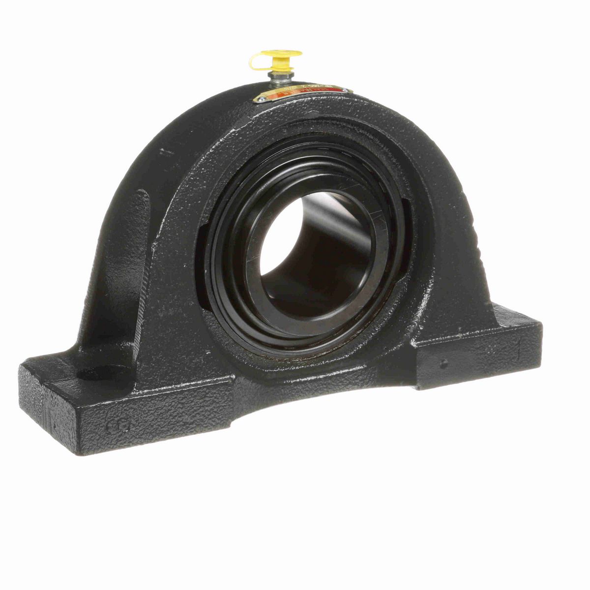 Sealmaster Mounted Cast Iron Two Bolt Pillow Block Ball Bearing - 52100 Bearing Steel, Black Oxided - Setscrew Lock - NP-36C