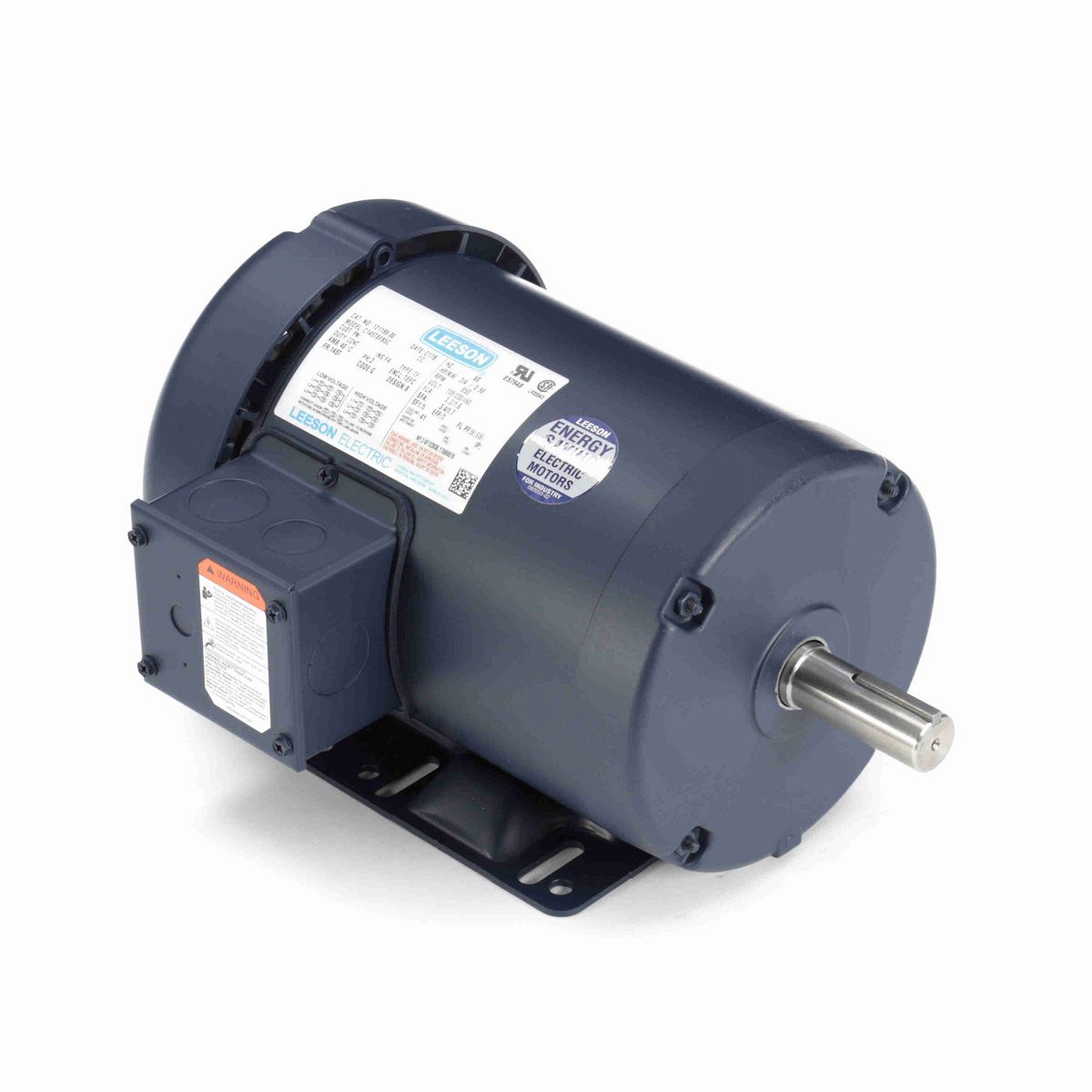 LEESON General Purpose Motor, 0.75 HP, 3 Ph, 60 Hz, 230/460 V, 900 RPM, 145T Frame, TEFC - 121199.00