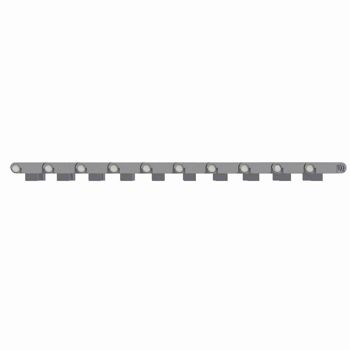 Rexnord 1001FT Straight Running Solid Top, Material: Silver Platinum Series™ X, Width: 84mm, Pitch: 1in - 876.38.71