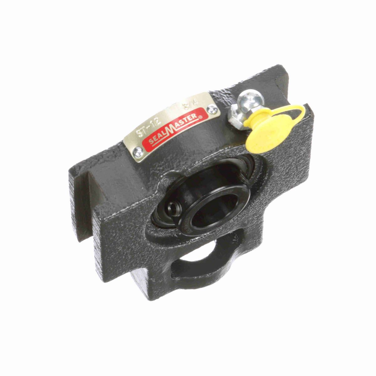 Sealmaster Mounted Cast Iron Wide Slot Take Up Ball Bearing - 52100 Bearing Steel, Black Oxided - Setscrew Lock - ST-12