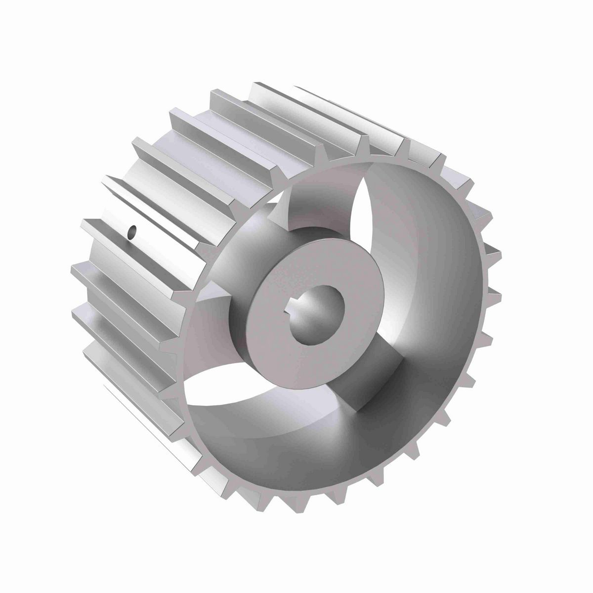 Rexnord 821 Series Solid One Piece Cast Iron Sprocket with 25 Teeth and a 1in Round Shaft-Ready Bore with Keyway & Setscrew - 401-309-5
