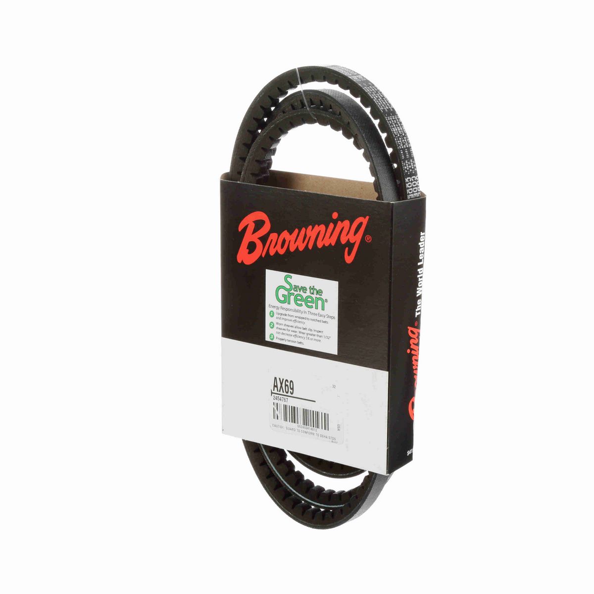 Browning EPDM Notched Belt 98% Efficient - AX69