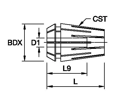 ISO 15488 ER collet for coolant-through cylindrical shank tools. Kennametal ER32 Collet - Coolant-Through - Inch [7195454]