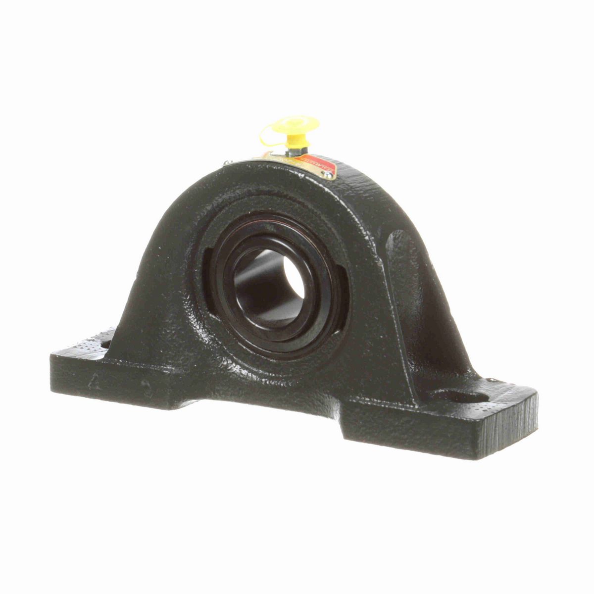 Sealmaster Mounted Cast Iron Two Bolt Pillow Block Ball Bearing - 52100 Bearing Steel, Black Oxided - Setscrew Lock - SP-206