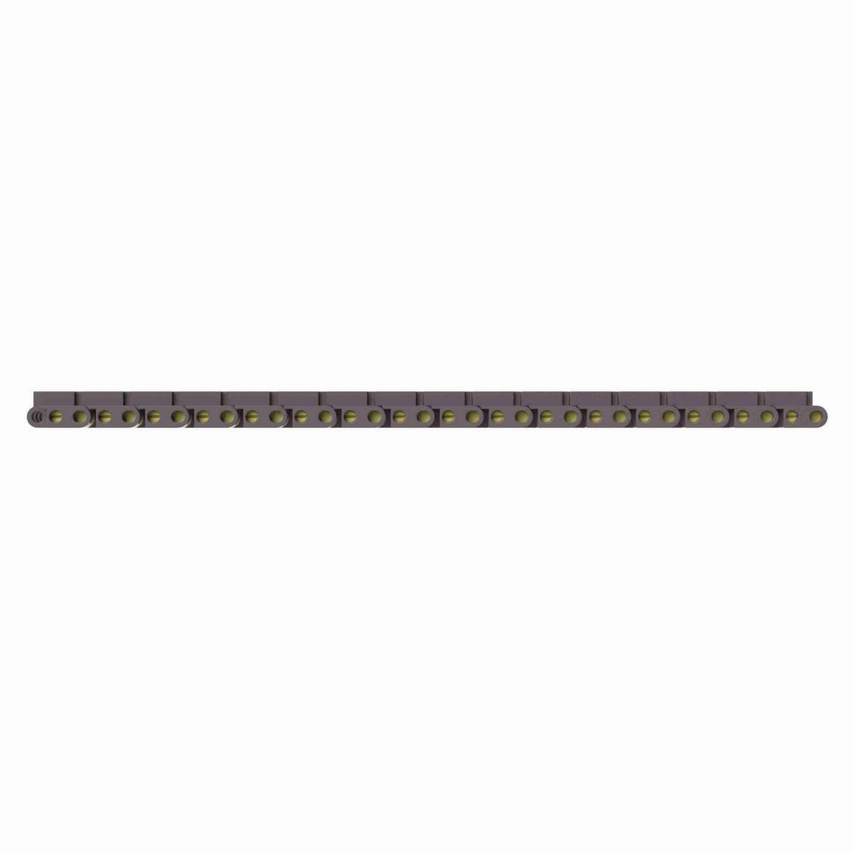 Rexnord 8507 Straight Running Raised Rib, Material: Brown High Performance, Width: 18in, Pitch: 0.75in - 10713938