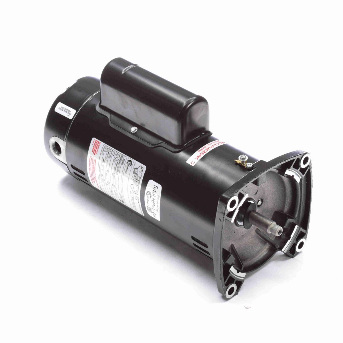 Century Pool Pump Motor, 2 HP, 1 Ph, 60 Hz, 230 V, 3600 RPM, 48Y Frame, ODP - SQ1202