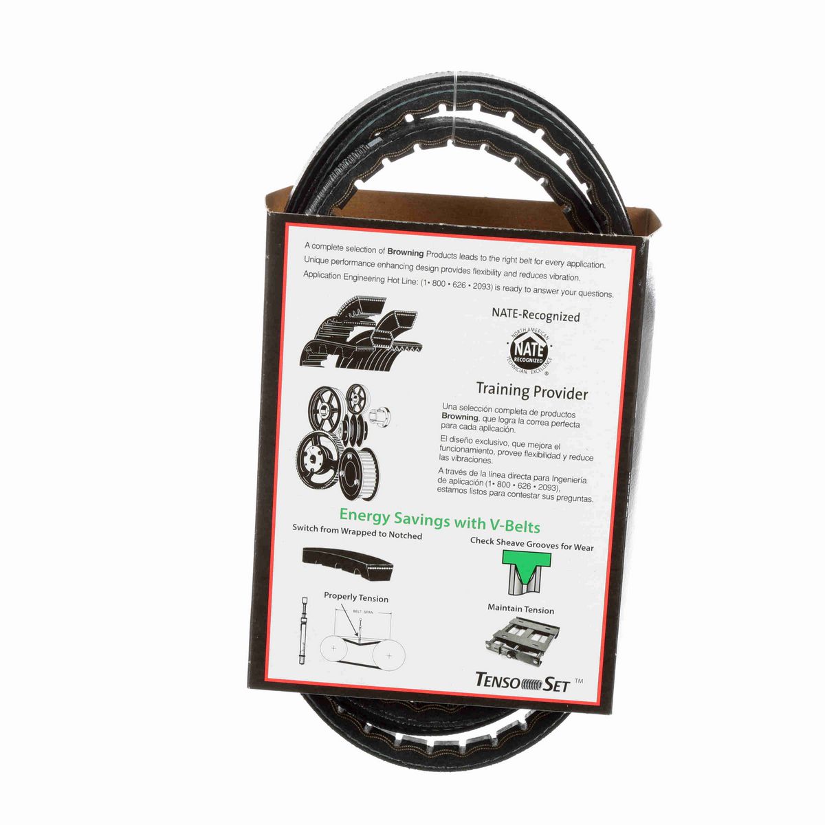 Browning EPDM Notched Belt 98% Efficient - 3VX630