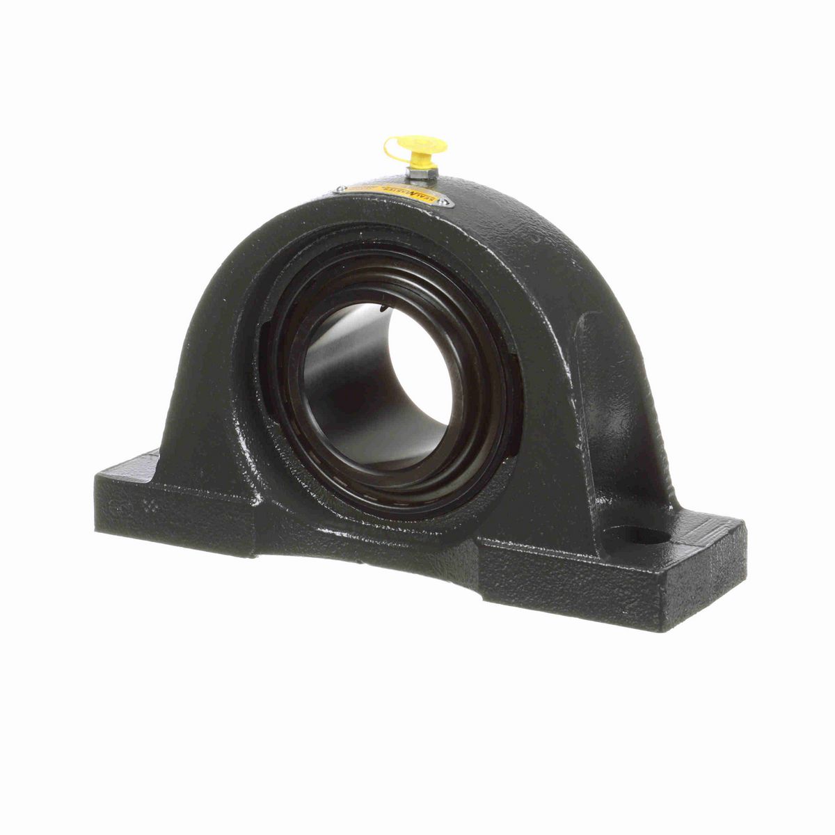 Sealmaster Mounted Cast Iron Two Bolt Pillow Block Ball Bearing - 52100 Bearing Steel, Black Oxided - Setscrew Lock - High Contamination - NP-39 DRT