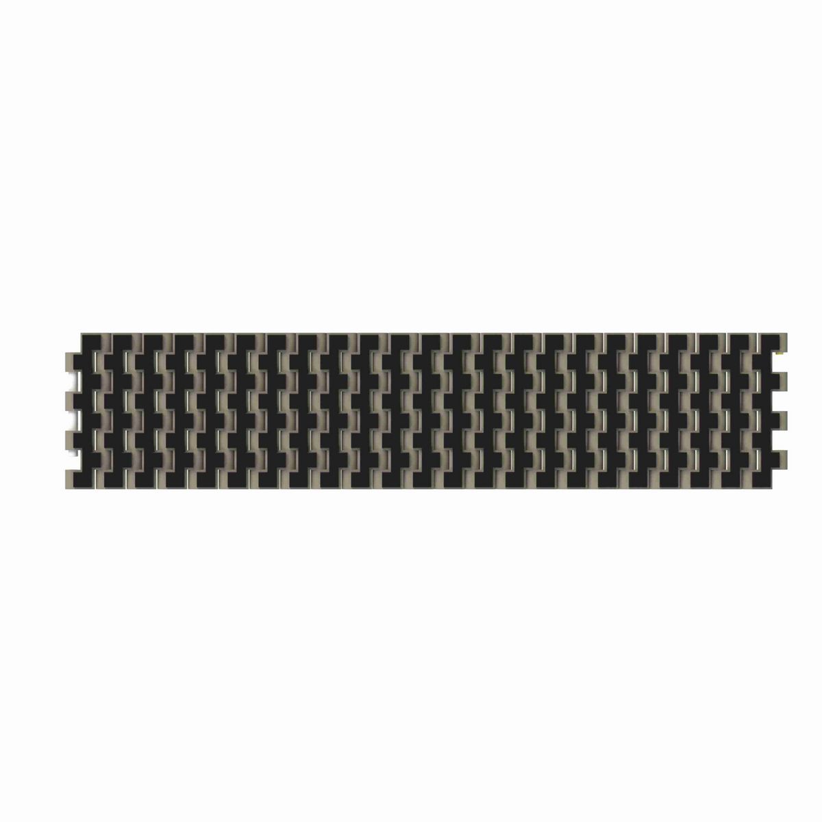 Rexnord 1505 RubberTop® Straight Running RubberTop®, Material: Grey Tough Composite, Width: 3in, Pitch: 15mm - TCF1505-3