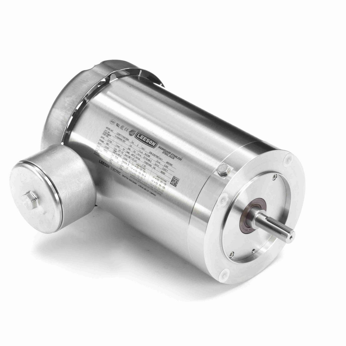 LEESON Premium Duck™ General Purpose Motor, 2 & 1.50 HP, 3 Ph, 60 & 50 Hz, 230/460 & 190/380 V, 1800 & 1500 RPM, 56C Frame, TEFC - 119499.00