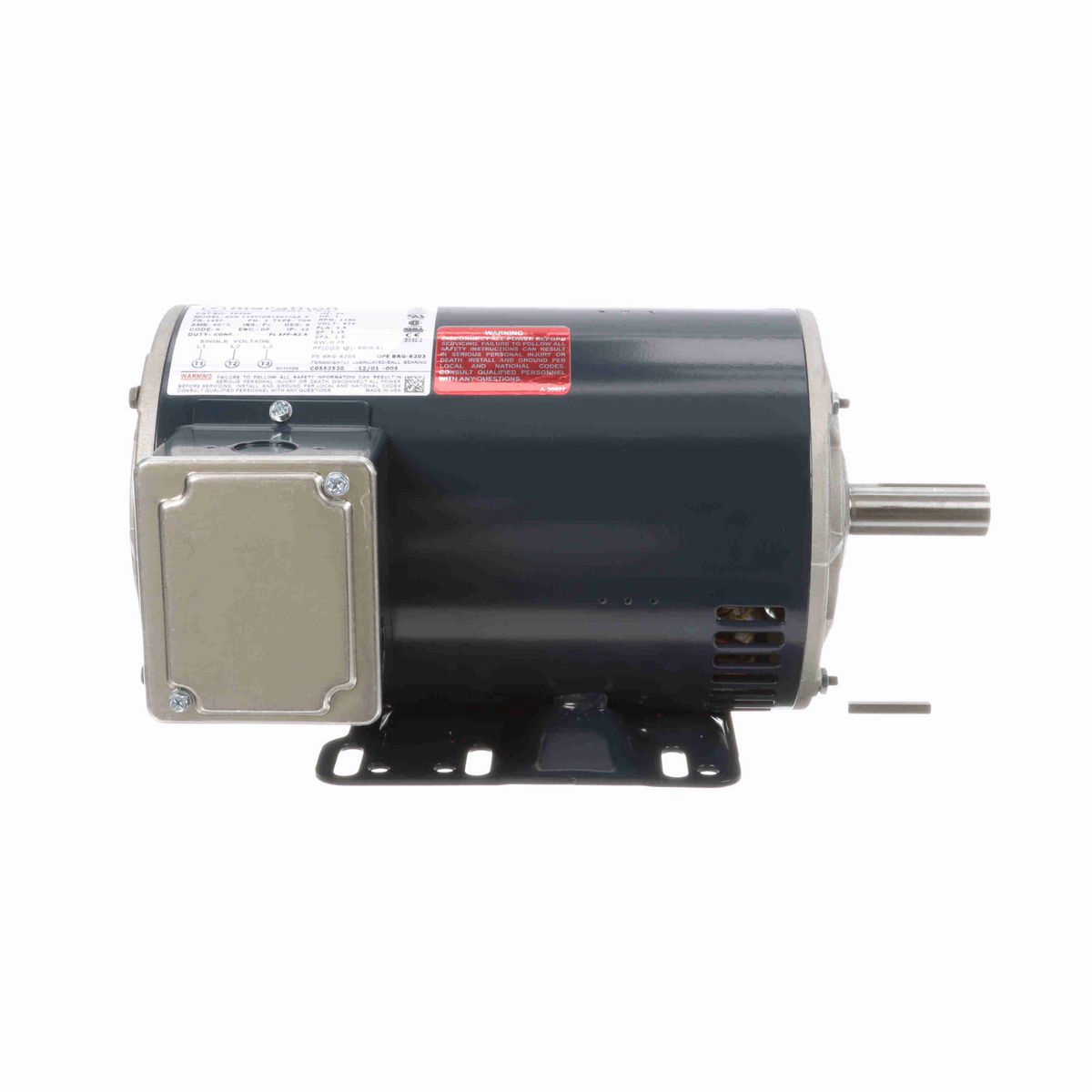 LEESON General Purpose Motor, 1 HP, 3 Ph, 60 Hz, 575 V, 1200 RPM, 145T Frame, DP - E934A