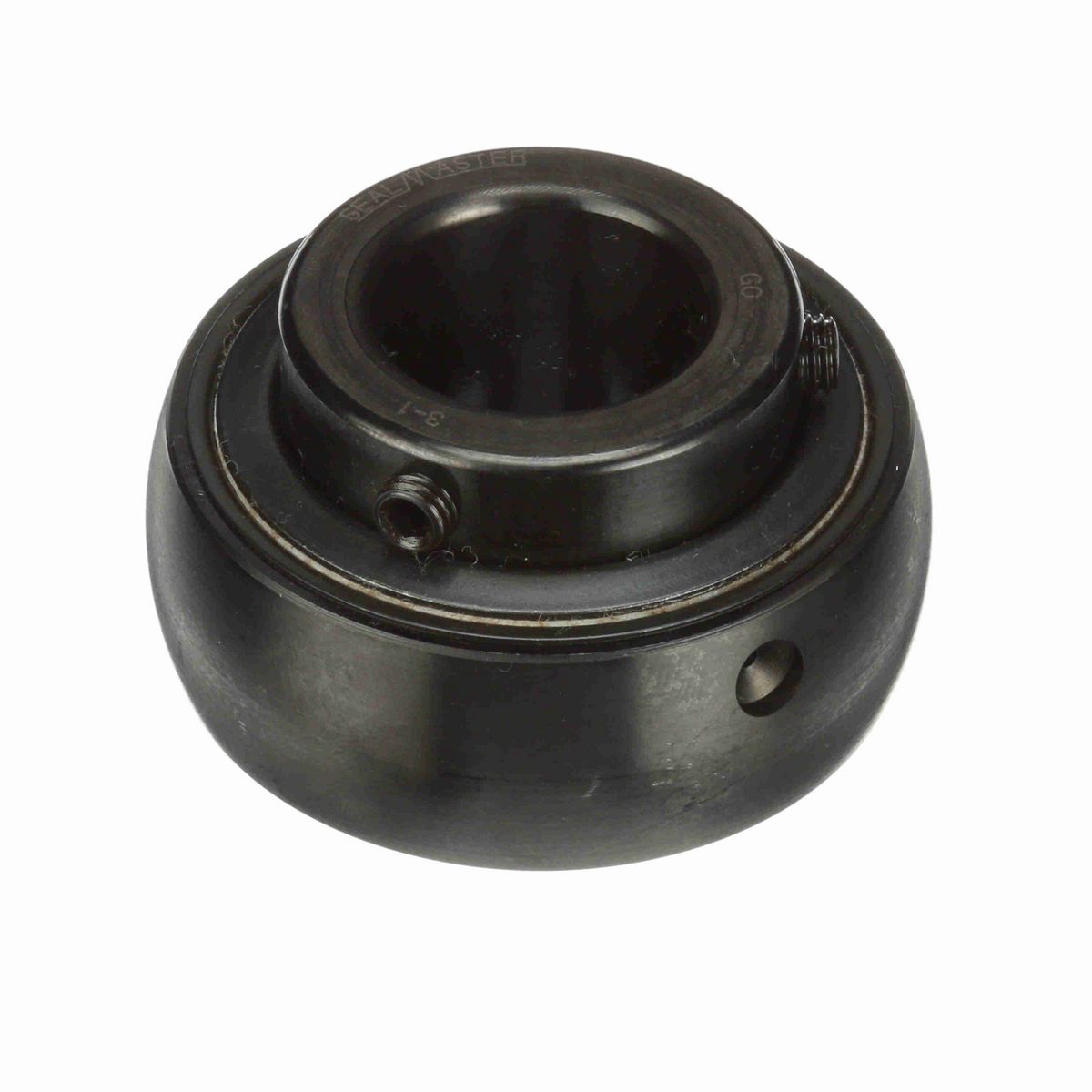 Sealmaster Mounted Insert Only Ball Bearing - 52100 Bearing Steel, Black Oxided - Setscrew Lock - 3-1