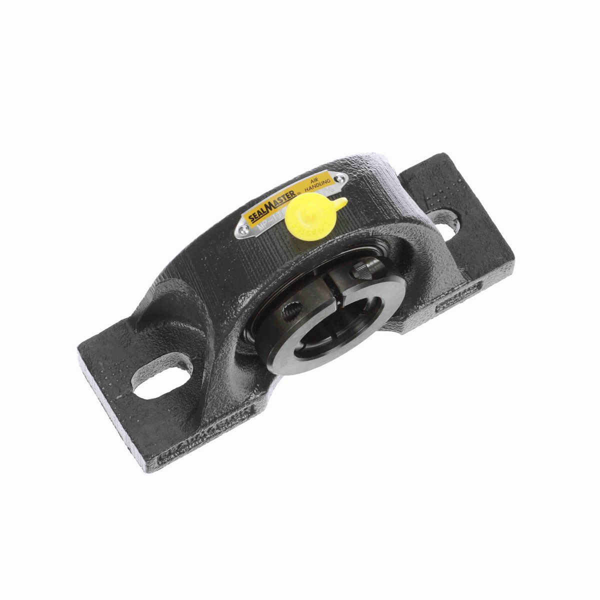 Sealmaster Mounted Cast Iron Two Bolt Pillow Block Ball Bearing - 52100 Bearing Steel, Black Oxided - Concentric Lock - Air Handling Housing Fit, Noise Tested - MP-19T CXU