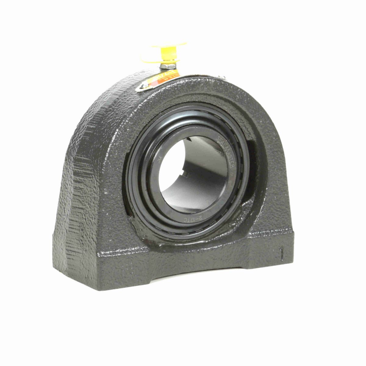 Sealmaster Mounted Cast Iron Tapped Base Pillow Block Ball Bearing - 52100 Bearing Steel, Black Oxided - Concentric Lock - TB-23TC