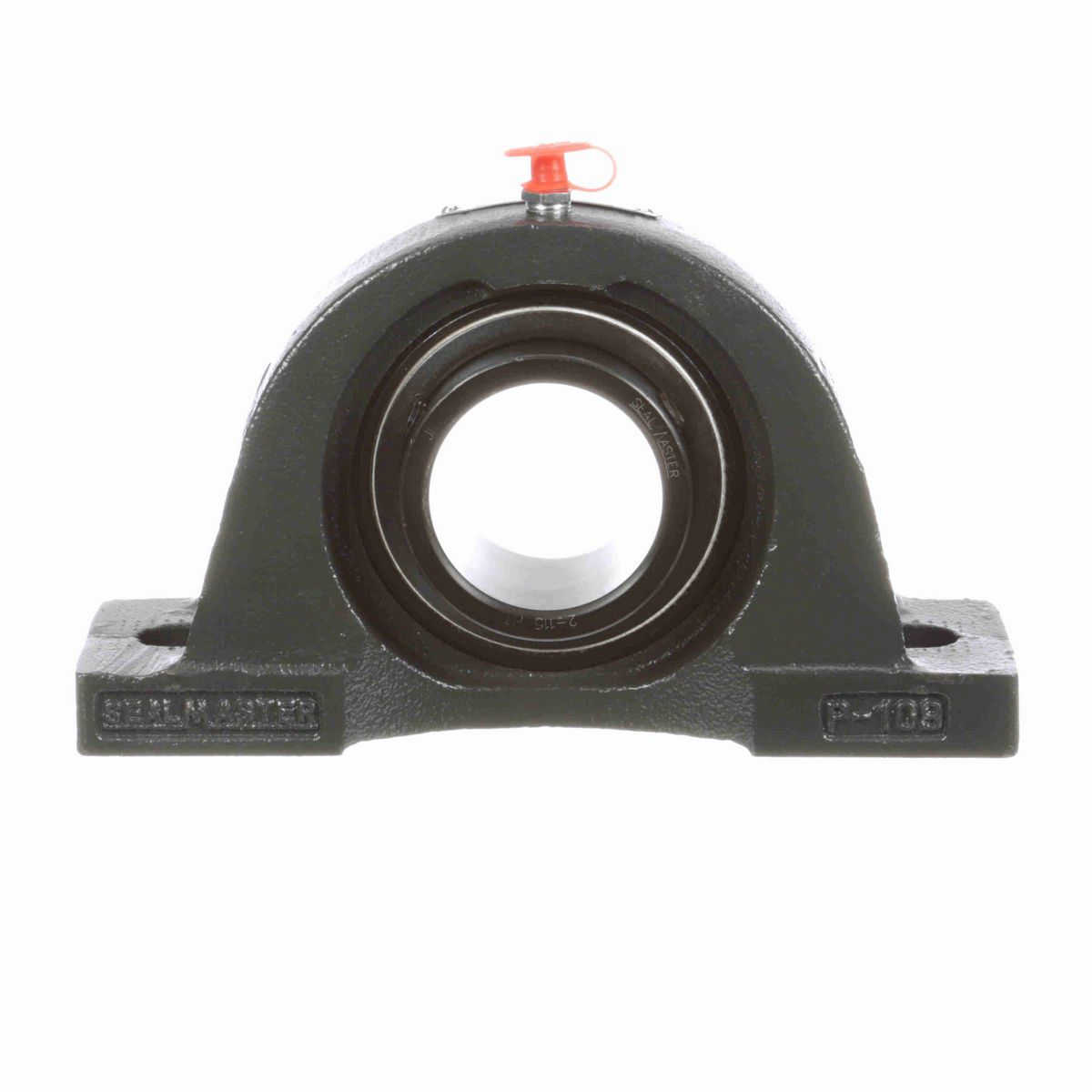 Sealmaster Mounted Cast Iron Two Bolt Pillow Block Ball Bearing - 52100 Bearing Steel, Black Oxided - Setscrew Lock - High Temperature - NP-31 HT
